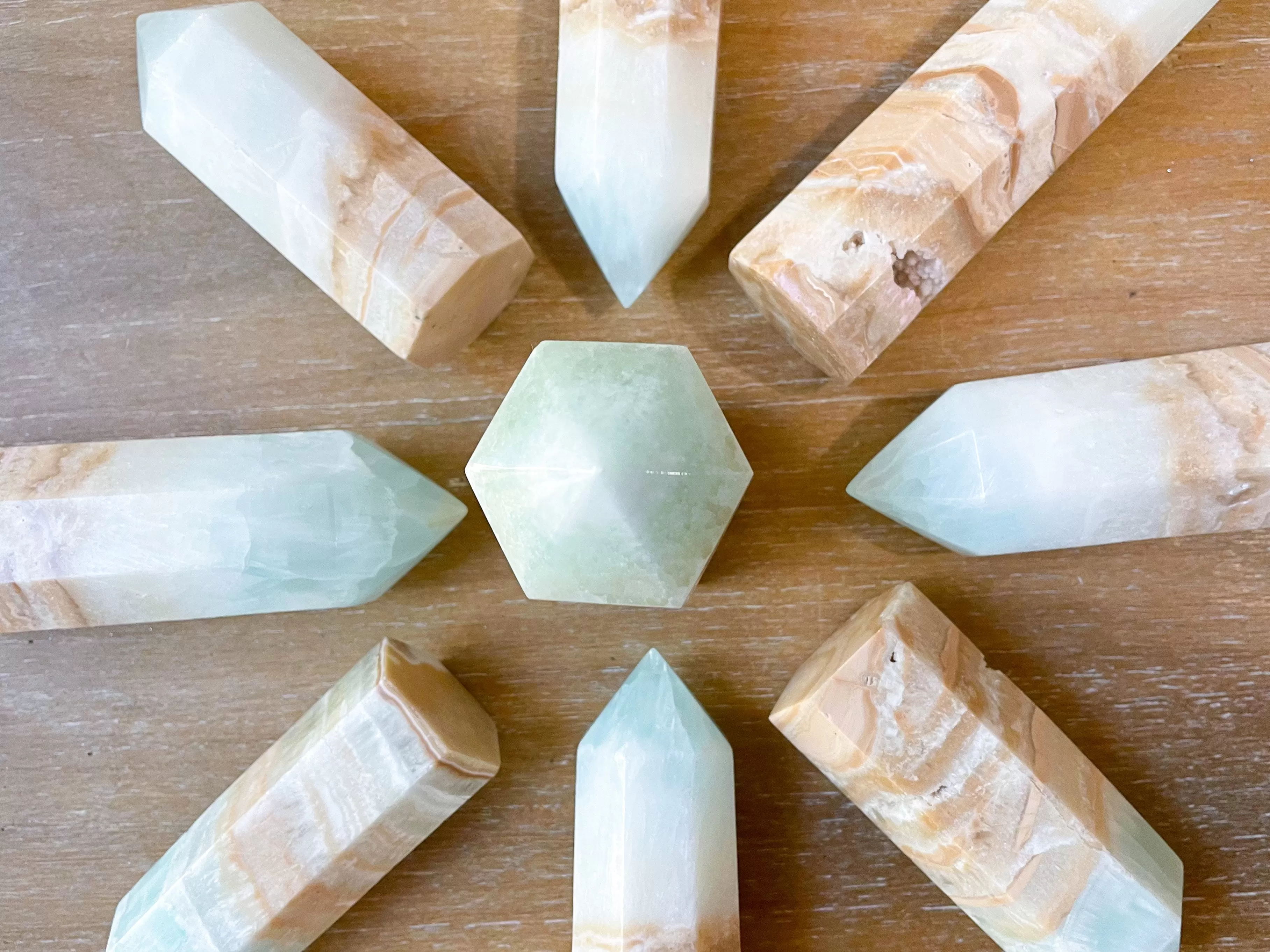 Caribbean Blue Calcite Point