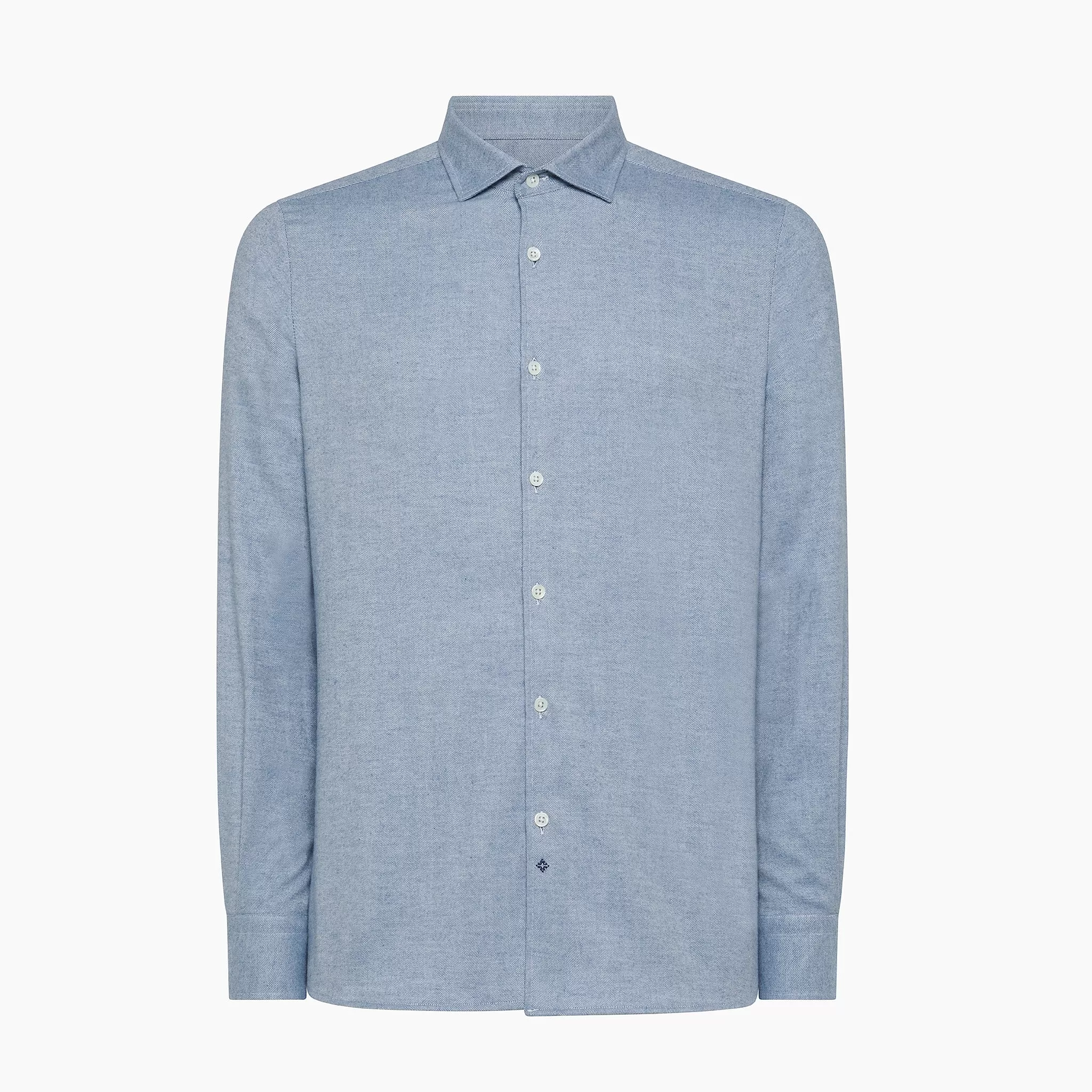 Carles shirt in Herringbone Melton