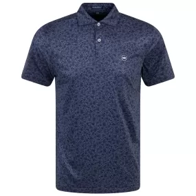 Cayucos Floral Performance Jersey Polo Navy - AW23