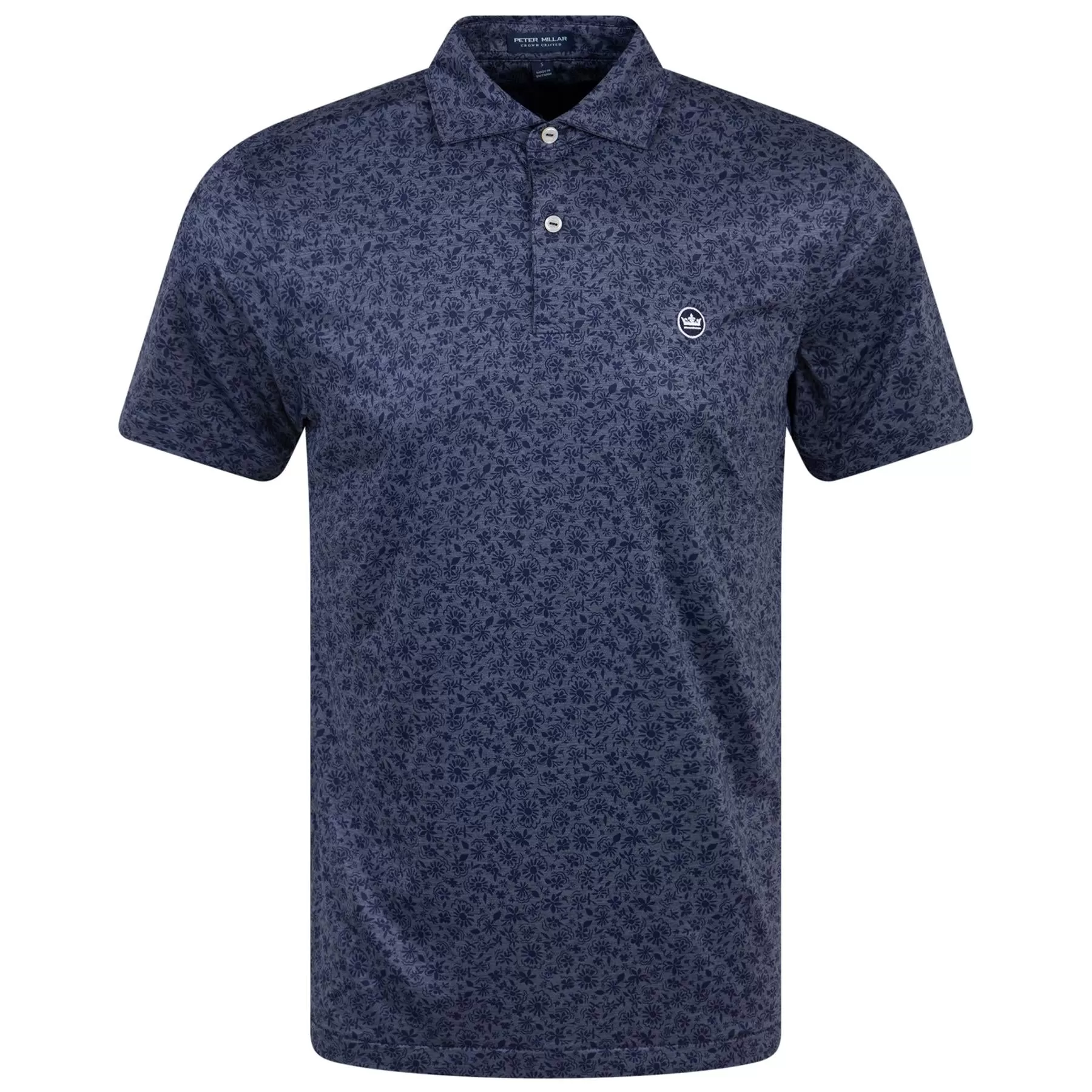 Cayucos Floral Performance Jersey Polo Navy - AW23