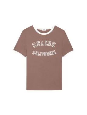 CELINE CALIFORNIA 70`S STYLE T-SHIRT IN COTTON JERSEY