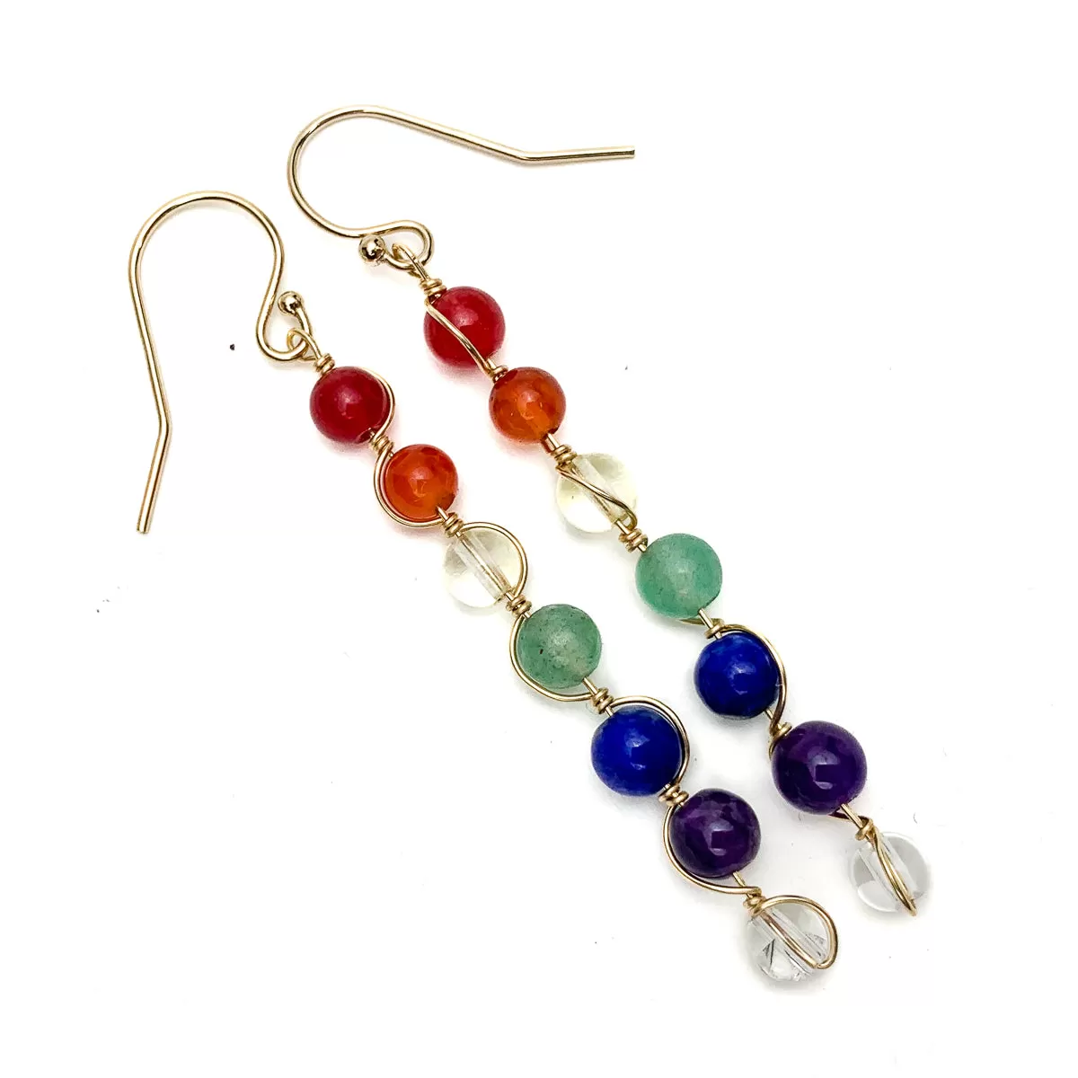 Chakra Earrings with Gold Filled French Ear Wires