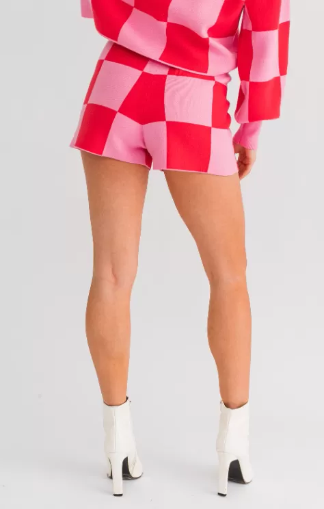 Checkered Sweater Shorts - Final Sale 40% off