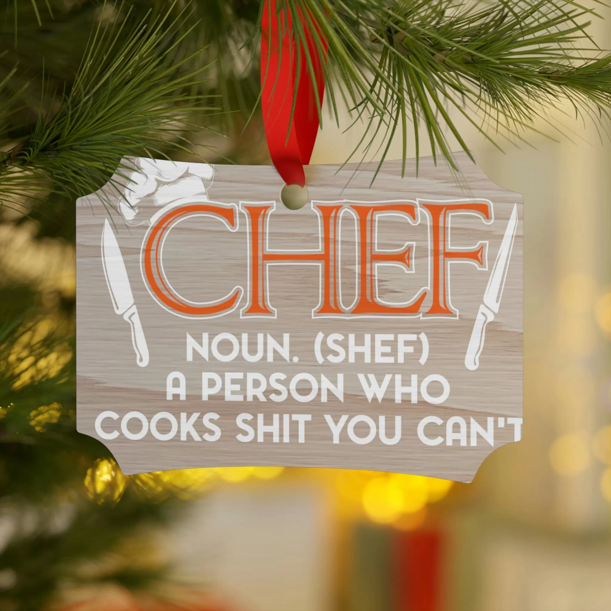 Chef Plywood Ornaments (Round, Berlin)