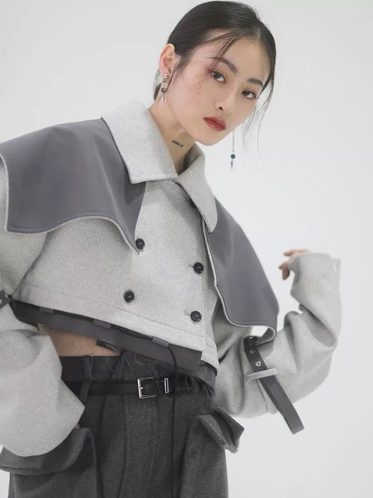 Choe Color Block Crop Jacket