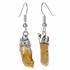 Citrine Crystal Point Earrng