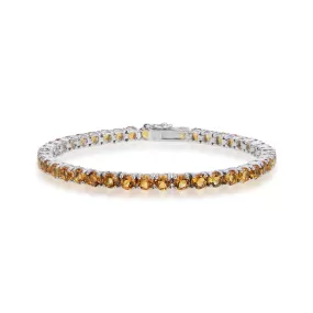 Citrine Round Tennis Bracelet