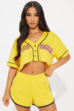 City Girl Short Set - Yellow