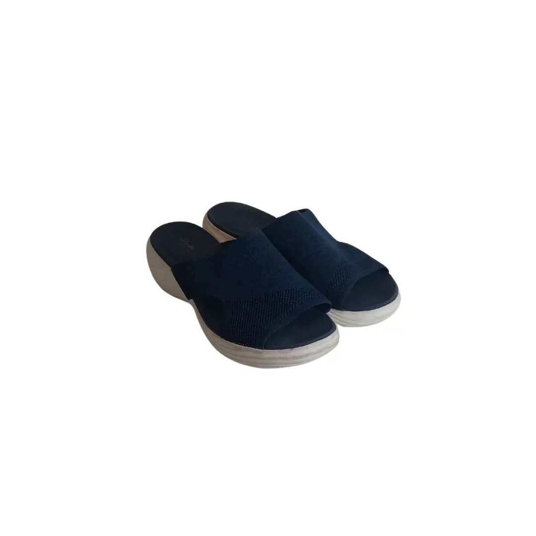 Clark's Blue Fabric CloudStepper Slippers | Pre loved |