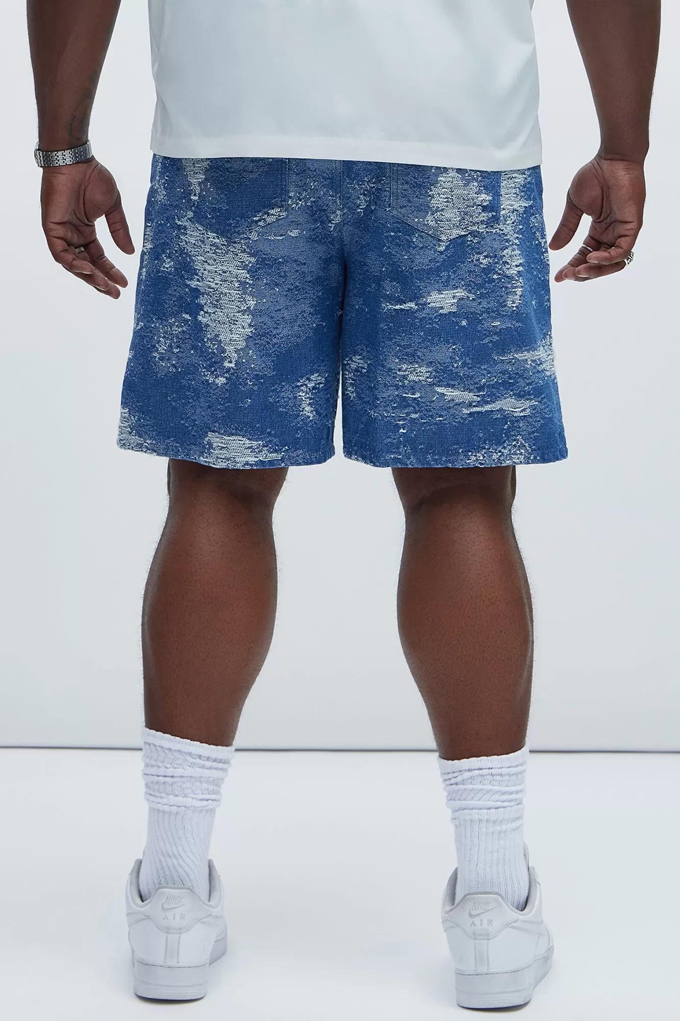 Cloud 9 Textured Relaxed Shorts - Light Blue