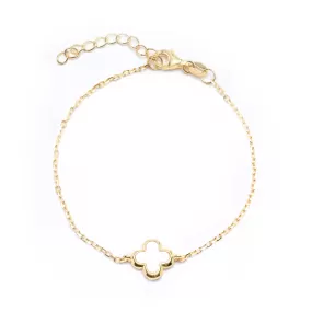 Clover Gold Mother of Pearl Bracelet