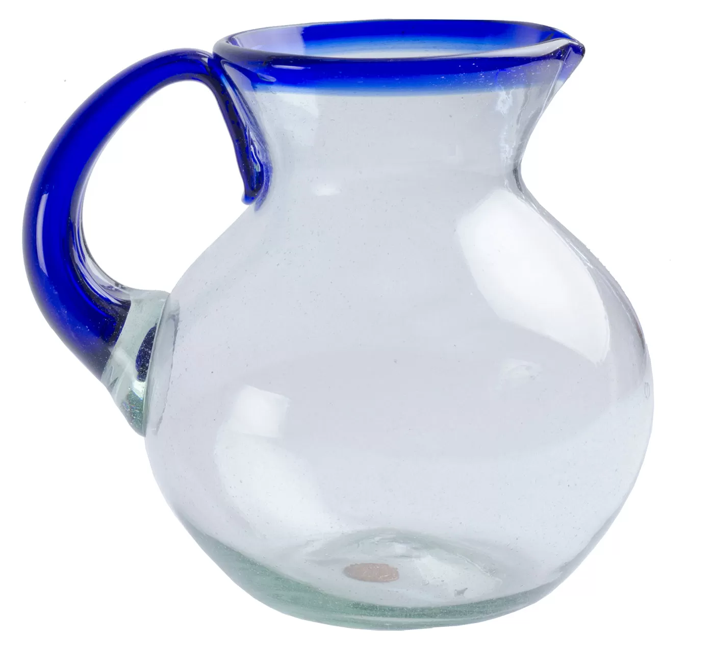 Cobalt Blue Rim Bola Pitcher - 80 oz