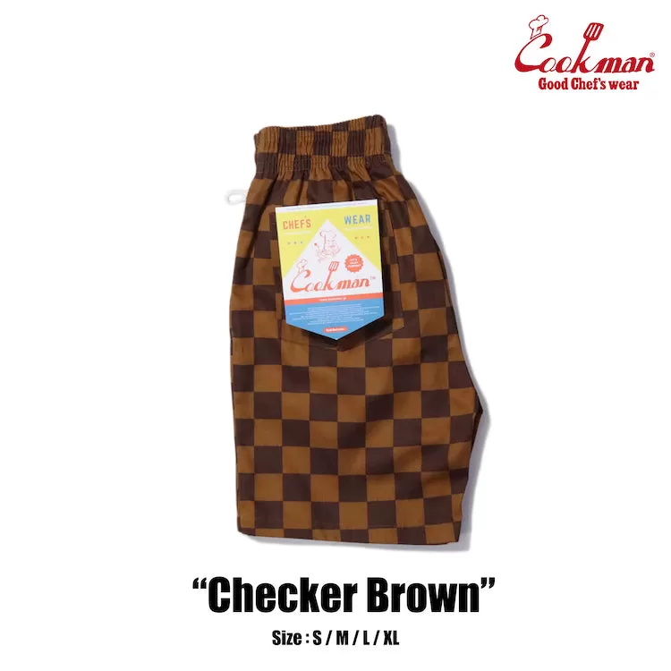 Cookman Chef Short Pants - Checker : Brown