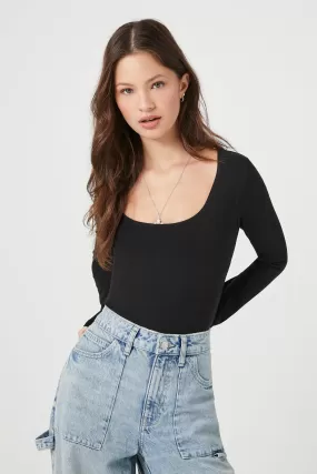 Cotton-Blend Scoop Bodysuit