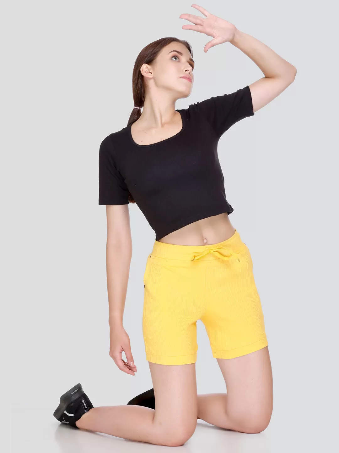 Cotton Cord Knit Shorts For Women - Mango