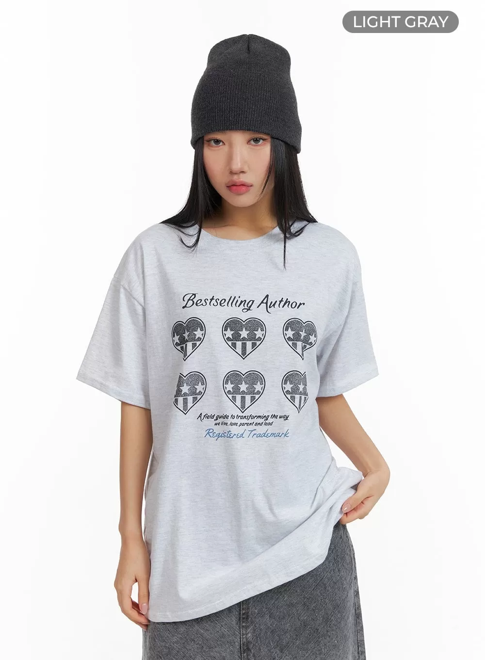 Cozy Graphic Lettering Oversized Tee CM408