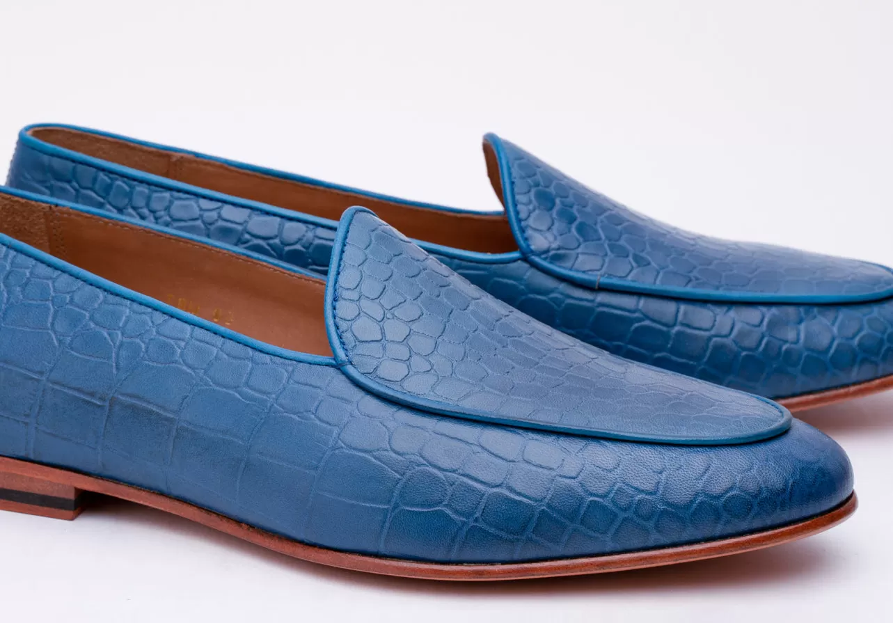 Croc Print Belgian Loafer-C BL