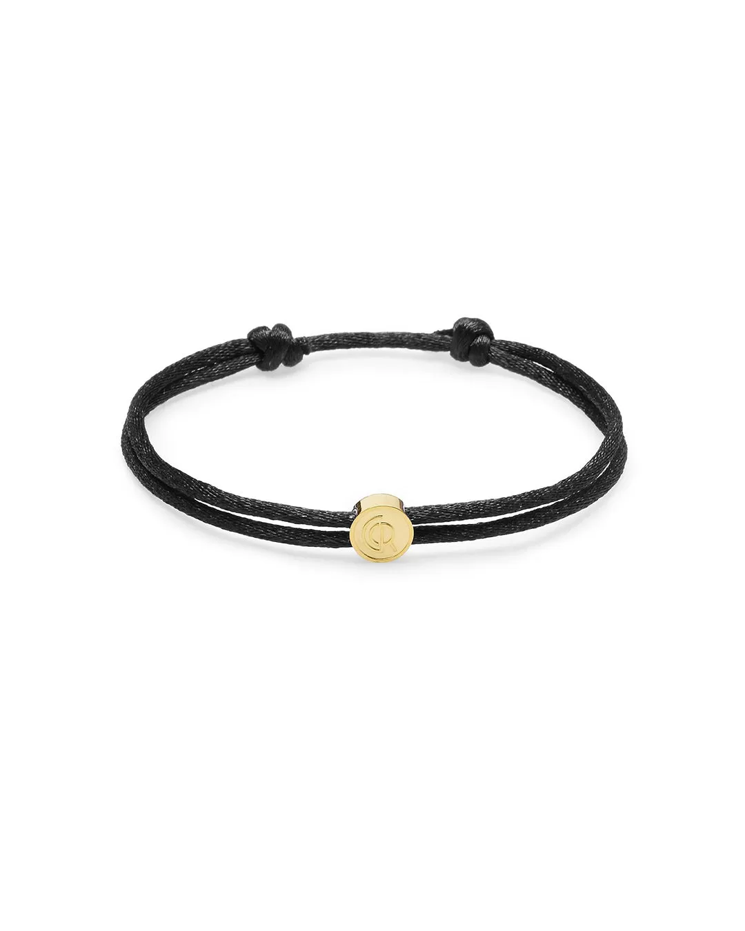 Croyez Monogram Satin Cord Black | Gold