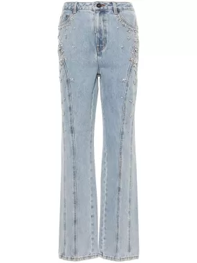 Crystal Embellished Denim Jeans