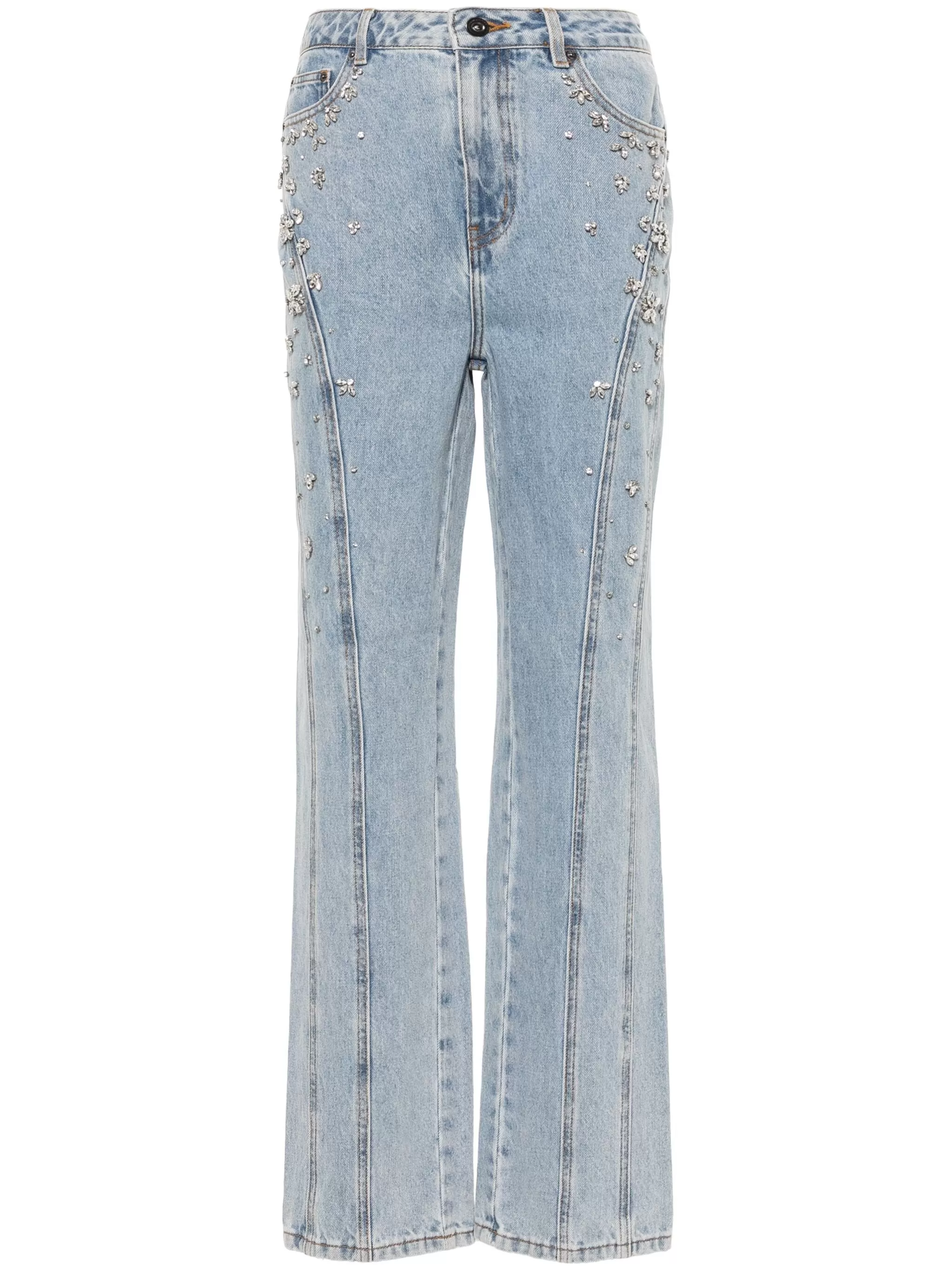 Crystal Embellished Denim Jeans