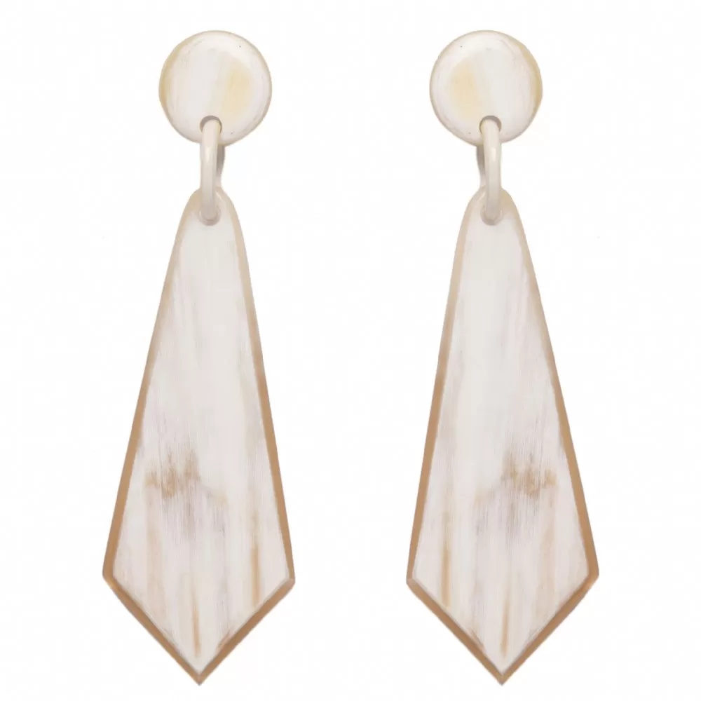 Crystal Shape Horn Earring