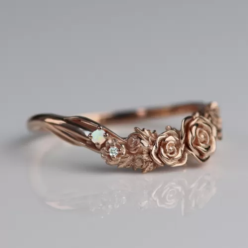 Custom Gold Rose Band  958.00