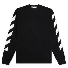 Diag Arrow Skate L/S Tee - Black/White