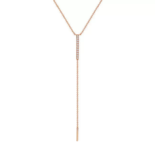 Diamond Lariat Bar Necklace