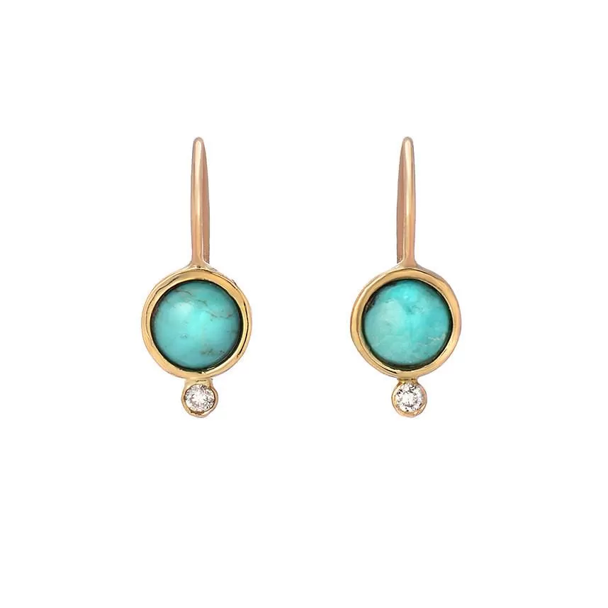 Diamond Terrano Turquoise Earrings