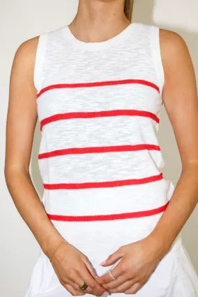 Emma Stripe Sleeveless Knit Top