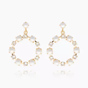 Eternity Pearl Earrings / Pearl   Crystal