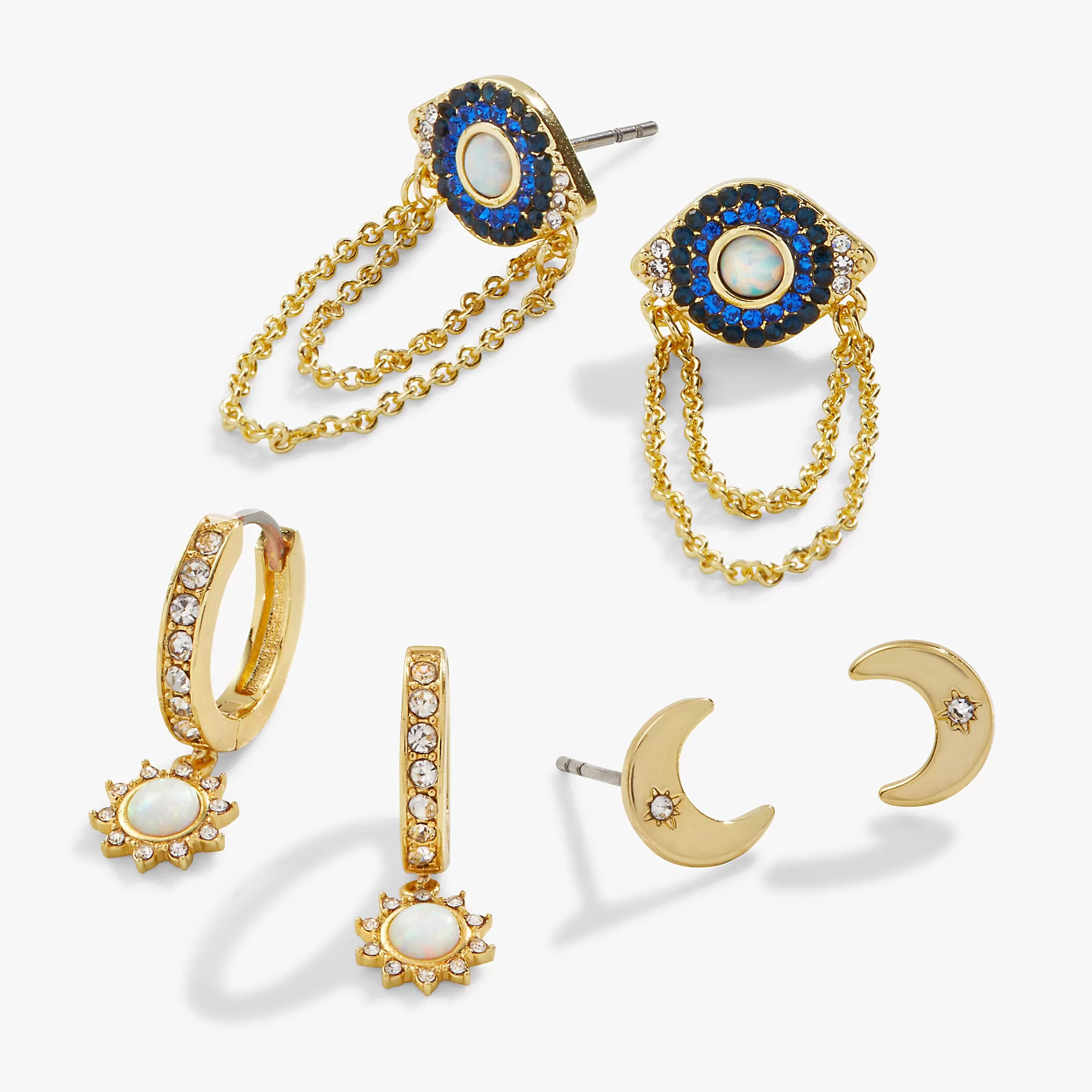 Evil Eye   Celestial Earring Set