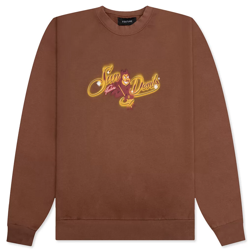 Feature x ASU Glowing Devils Crewneck - Monk's Robe