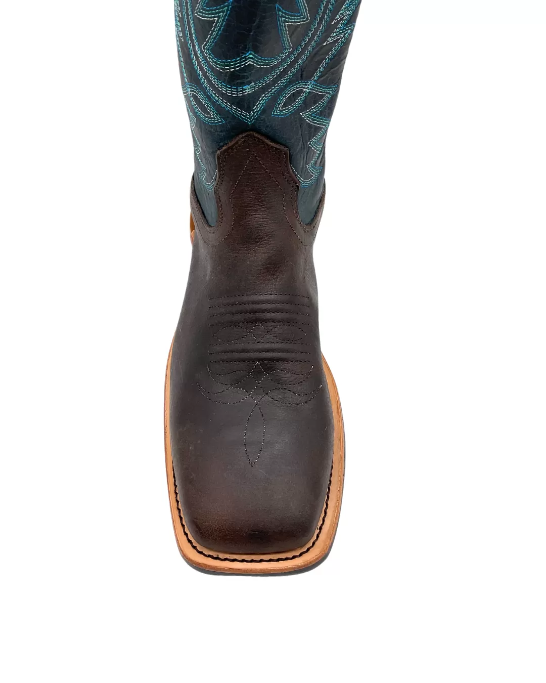 'Fenoglio' Men's Western Square Toe - Whiskey Byron Crunch / Danube Wax