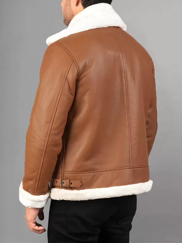 Francis B-3 Brown Leather Bomber Jacket