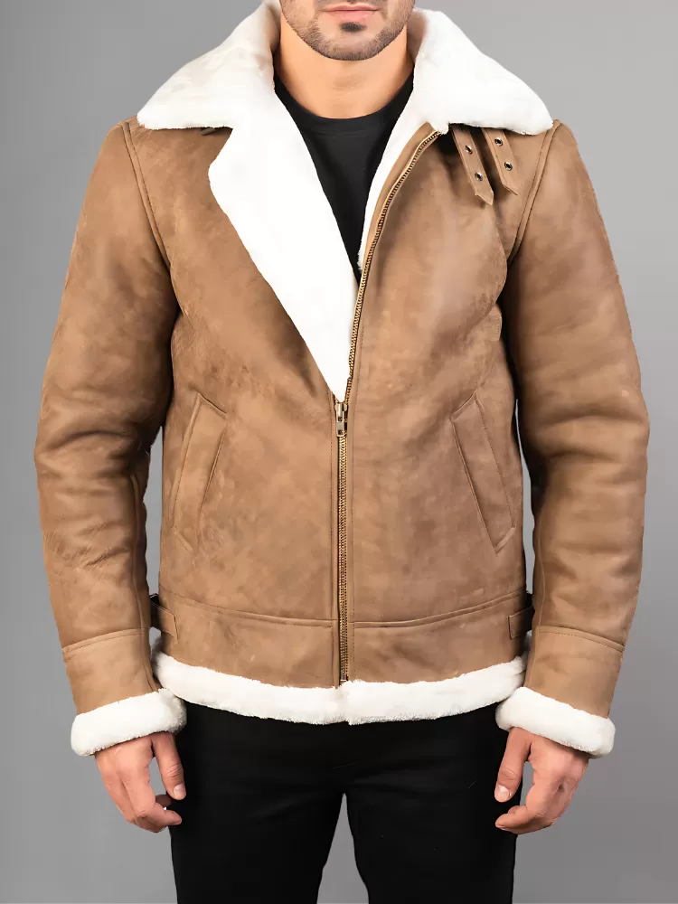 Francis B-3 Brown Leather Bomber Jacket