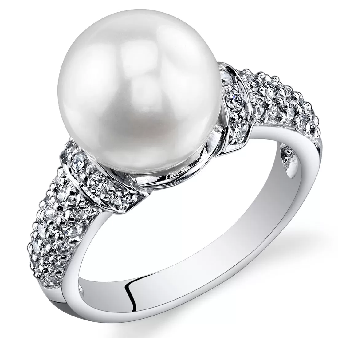 Freshwater Pearl Sterling Silver Ring Size 8