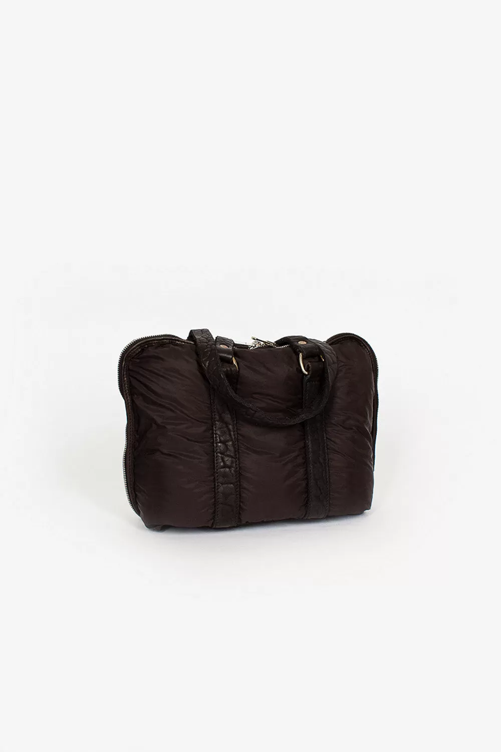 GB0_ECO Black Nylon/Leather Bag