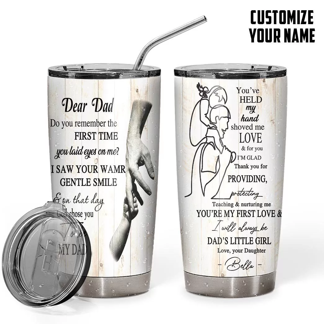 Gearhuman 3D Happy Fathers Day Gift Custom Name Tumbler