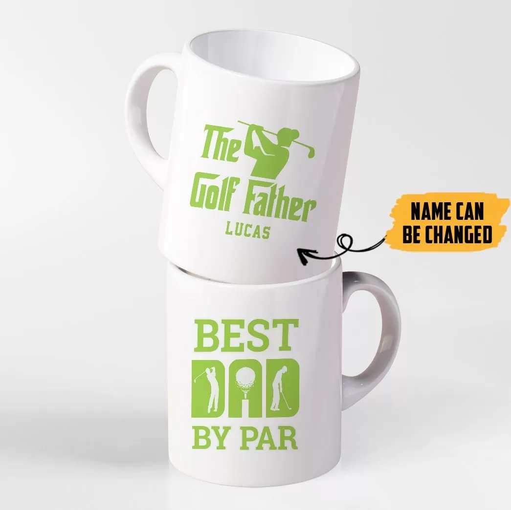 Gearhuman 3D Happy Fathers Day Gift The Golf Dad Custom Name Mug