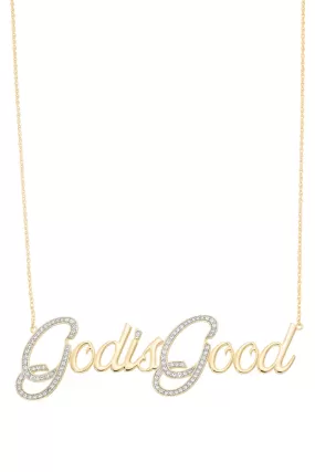 God Is Good Nameplate Necklace