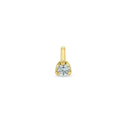 Gold Prong-Set Diamond Stud