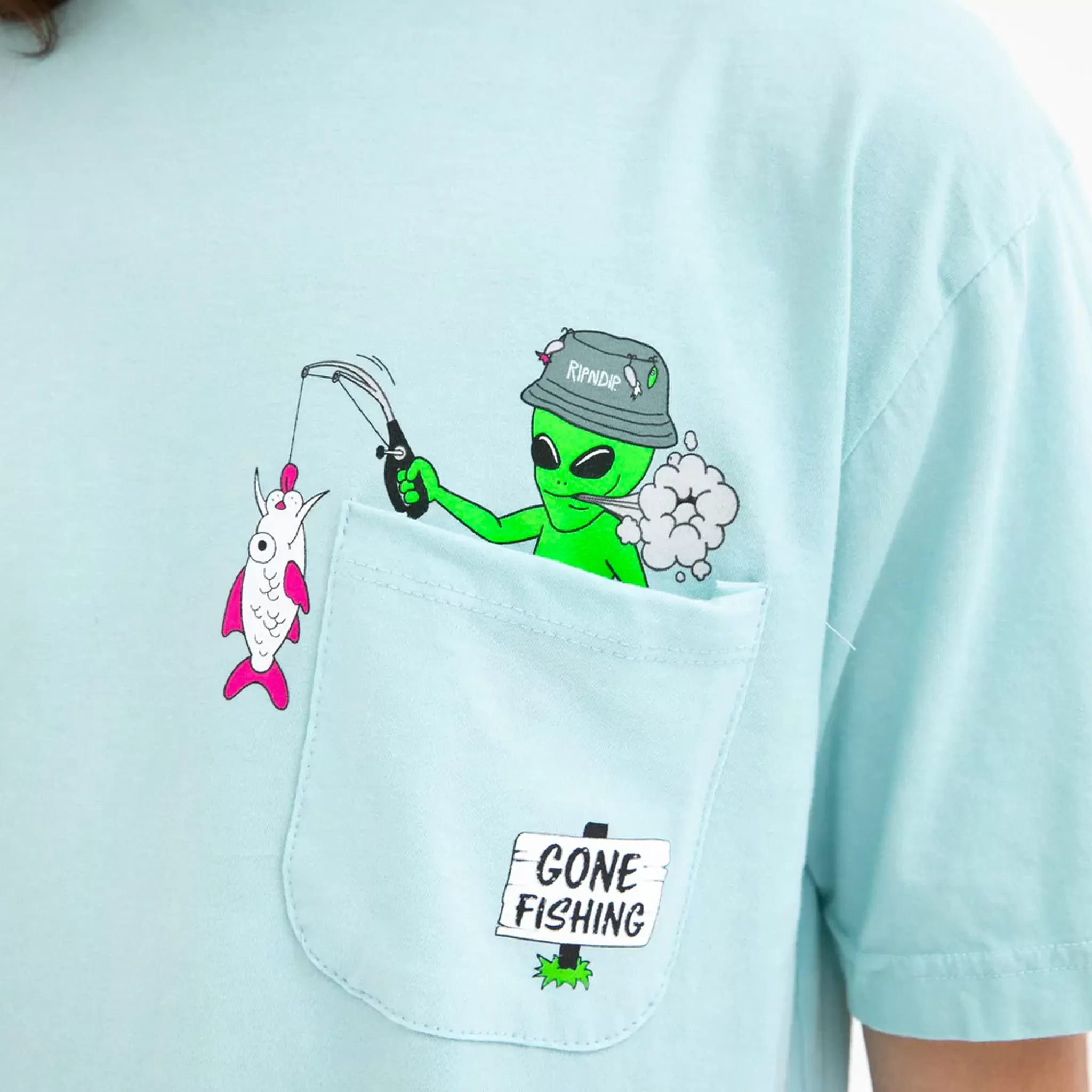 Gone Fishing Pocket Tee