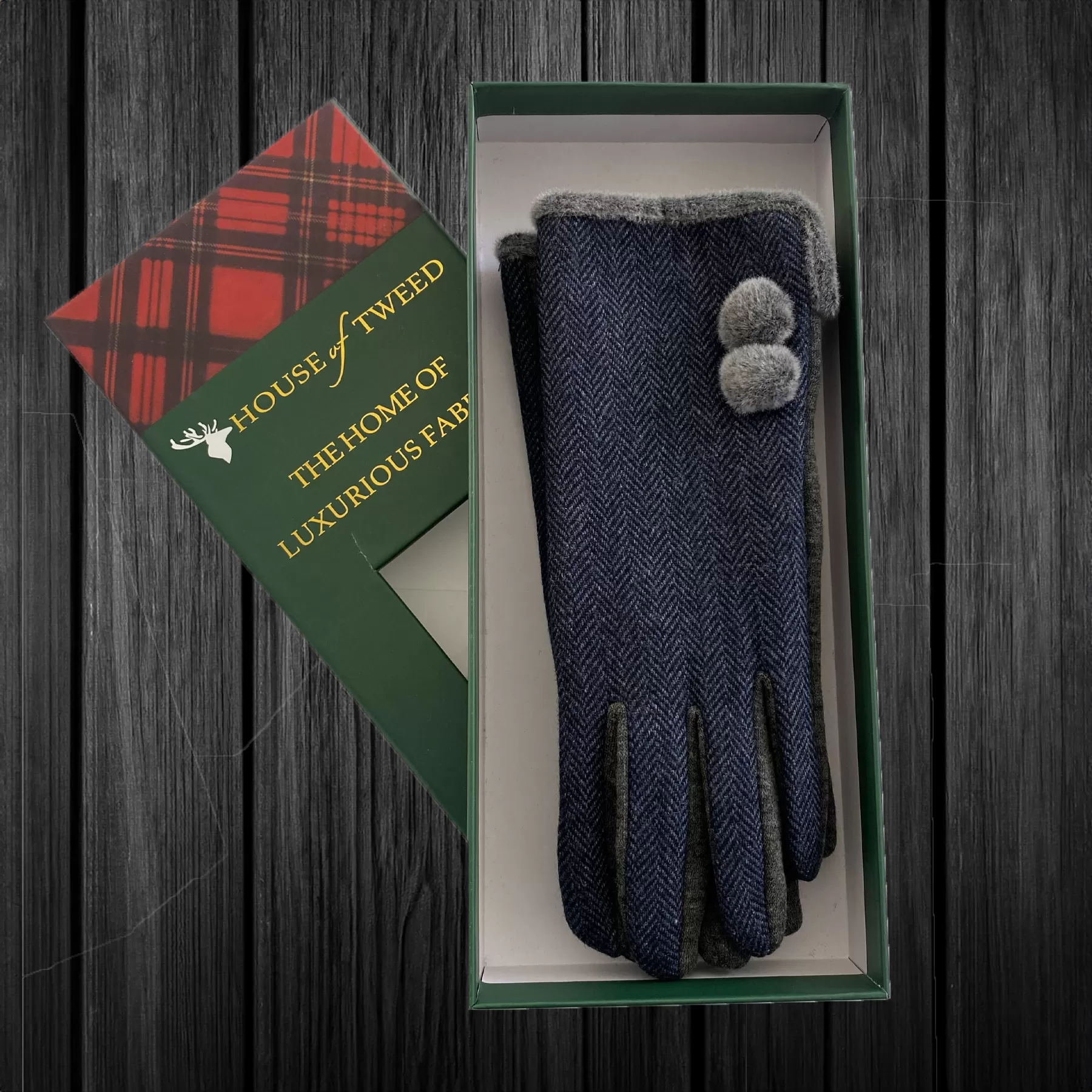 House Of Tweed Ladies Tartan Check Soft Gloves One Size