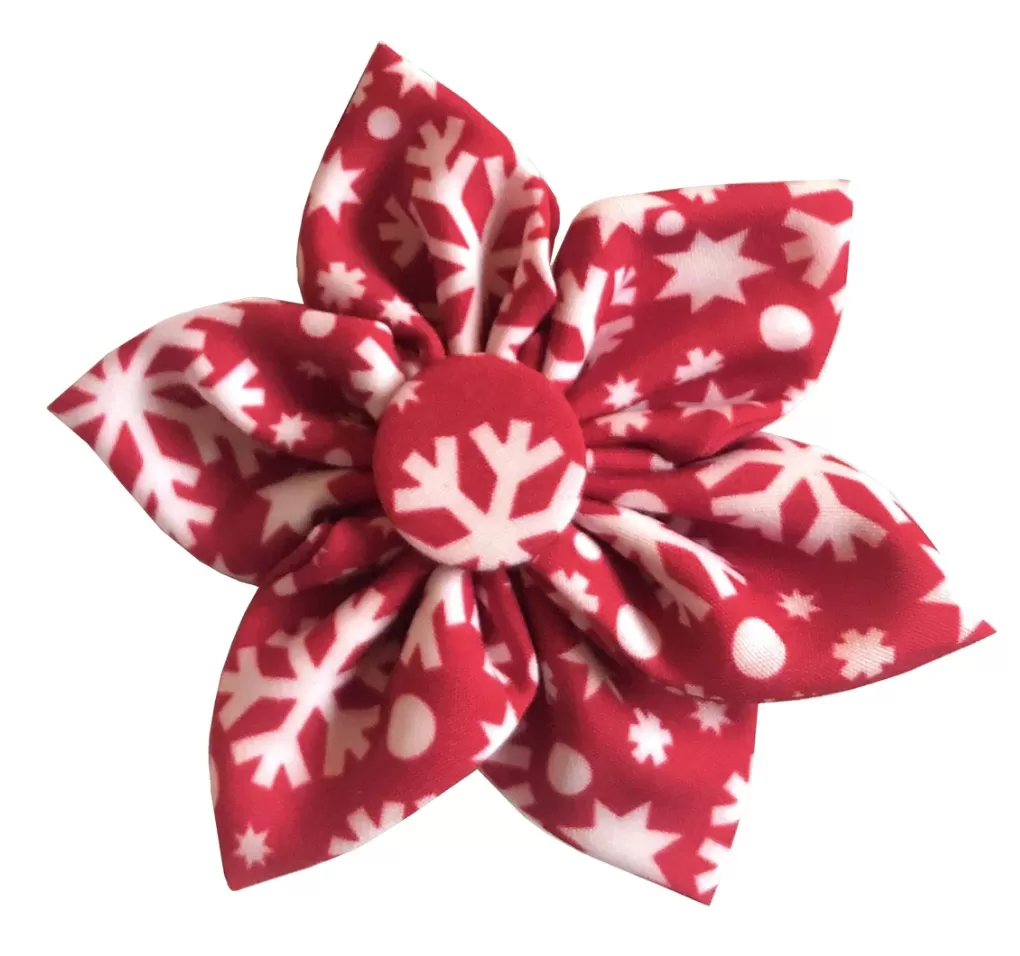 Huxley & Kent Pinwheel Tie - Red Snowflake (Small 2.5)