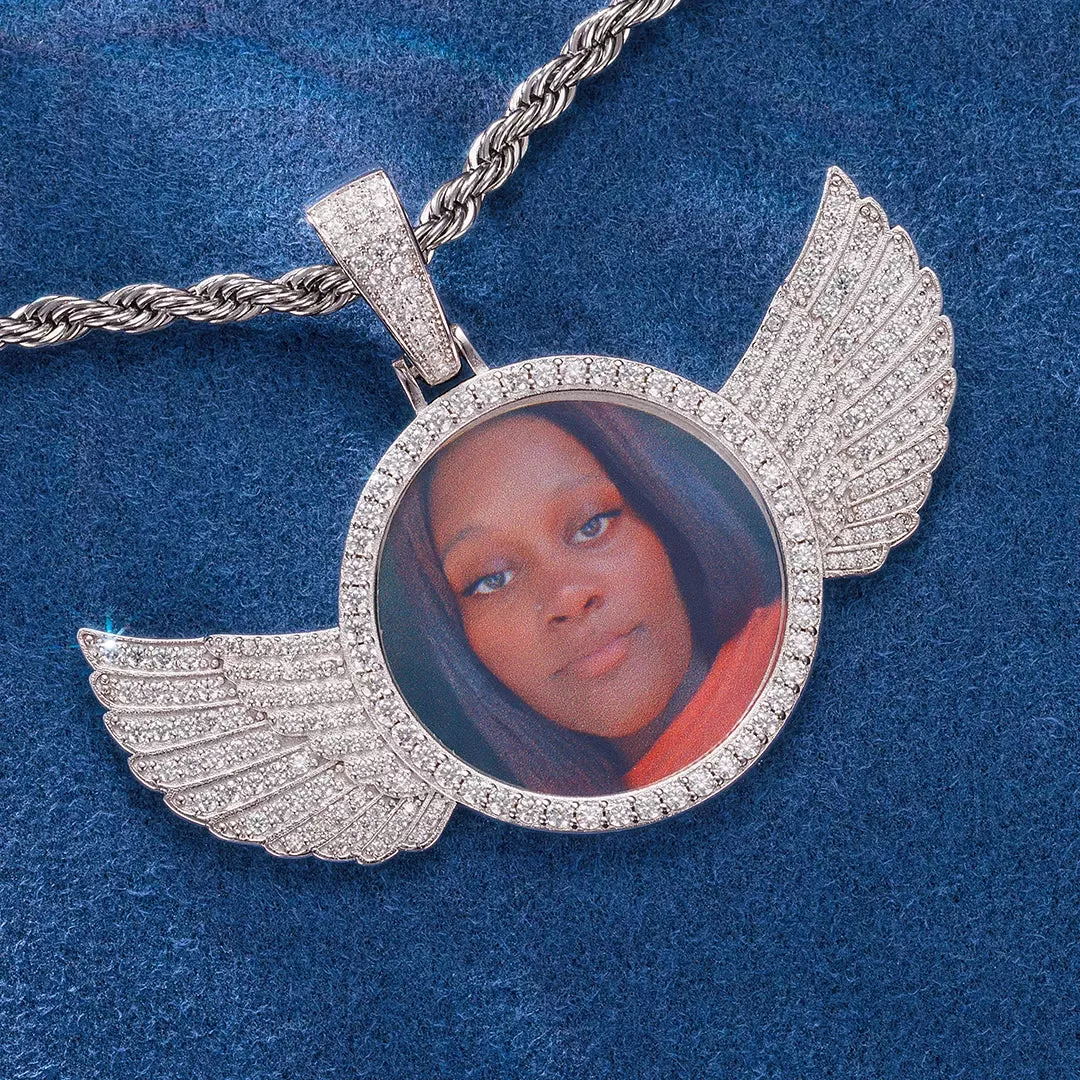 ICEZEUS Custom Photo Pendant with Wings