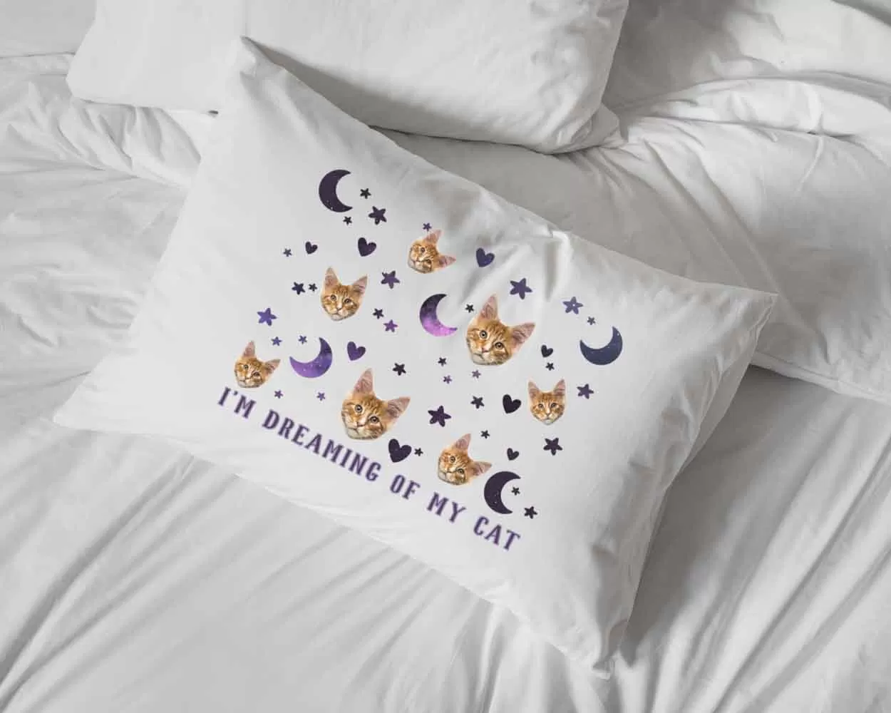 I'm Dreaming of My Cat - Pillowcase with your Cat's Photo