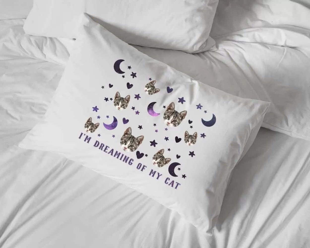 I'm Dreaming of My Cat - Pillowcase with your Cat's Photo