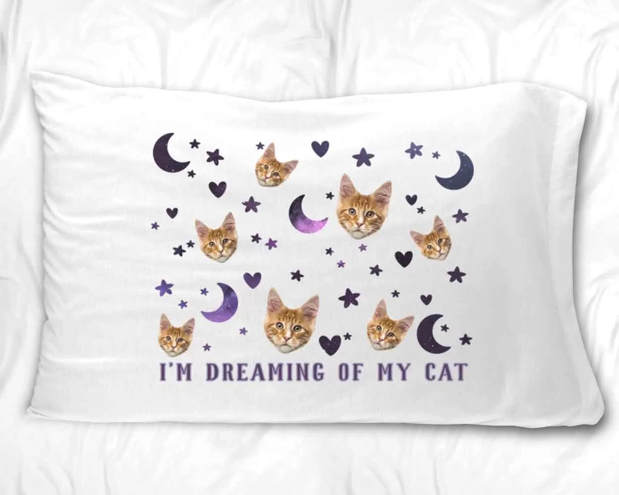 I'm Dreaming of My Cat - Pillowcase with your Cat's Photo