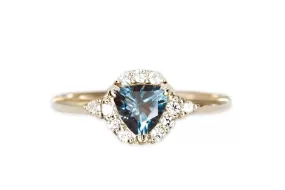 Isobel Halo London Blue Topaz Ring